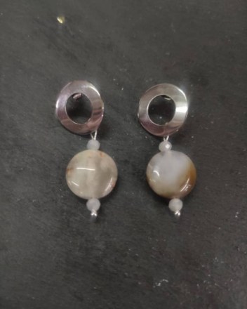 8  γ  σκουλαρικια κρικακια καφε (1)